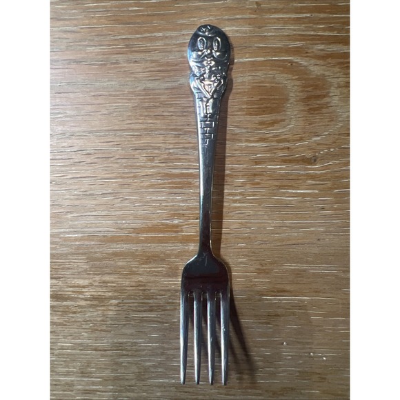 Oneida‎ USA Stainless HUMPTY DUMPTY Small / Child Fork 6" Flatware - Picture 1 of 5